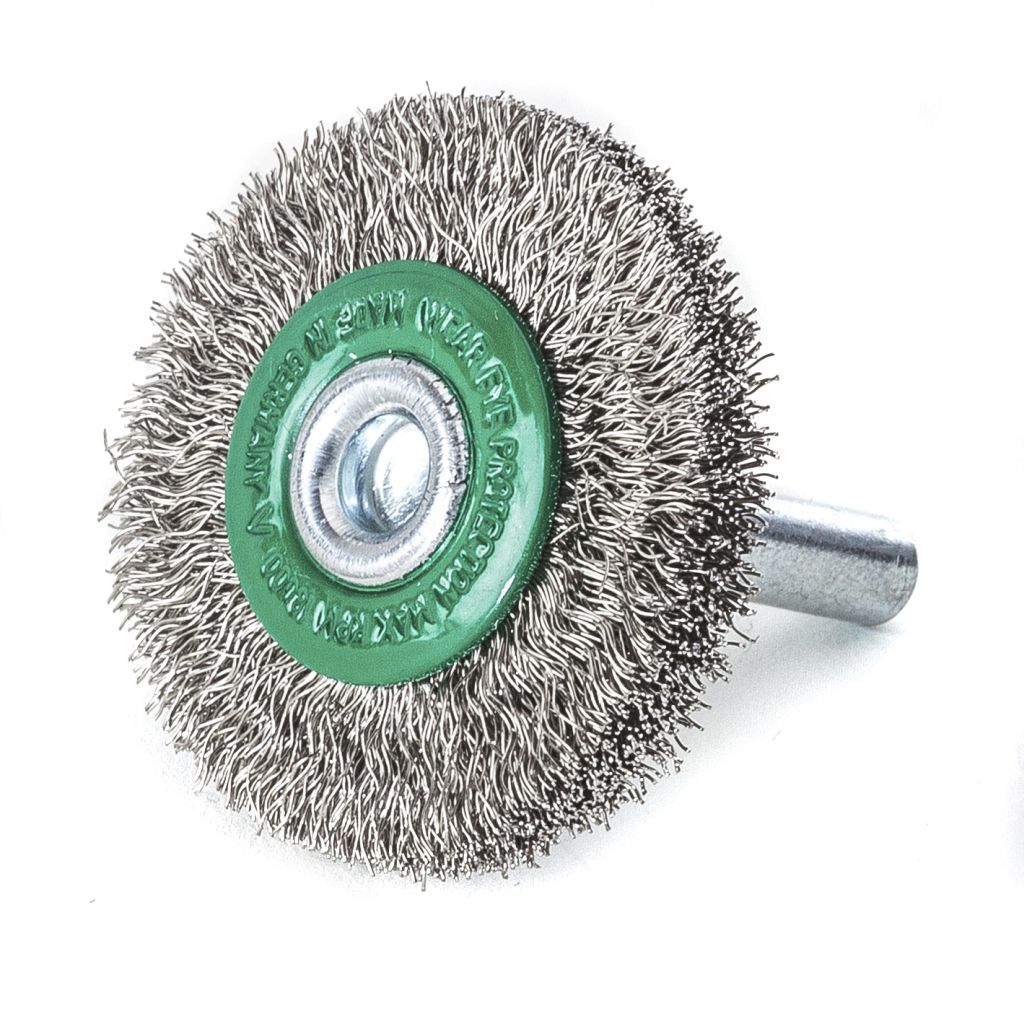 Bild von Rundbürsten mit 6 mm Schaft Drm 30 x 6 mm Stahldraht rostfrei ROF gew. 0,20 mm (VPE=1 Stück)